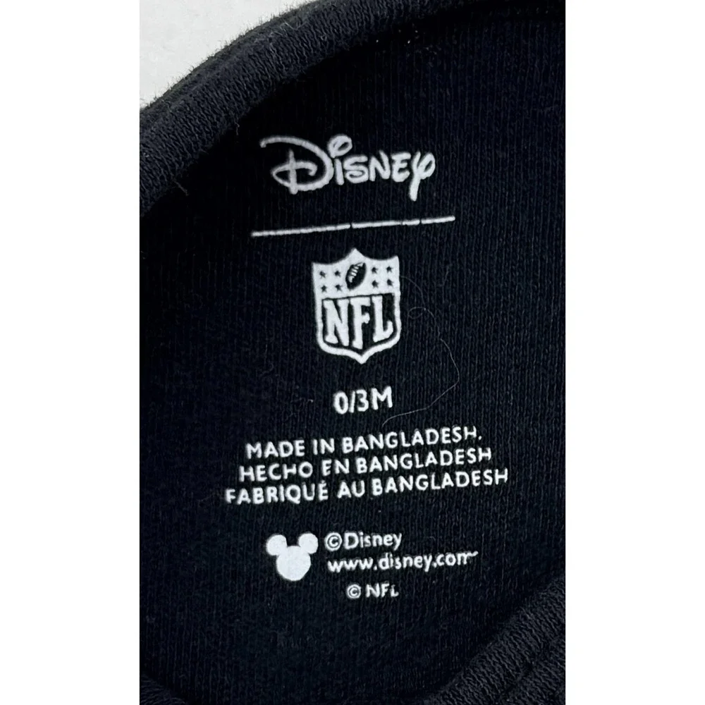 NFL Steelers Baby Bodysuit Set of 2 Disney Mickey Infant 0-3M Football‎